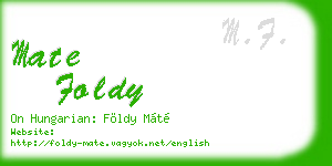 mate foldy business card